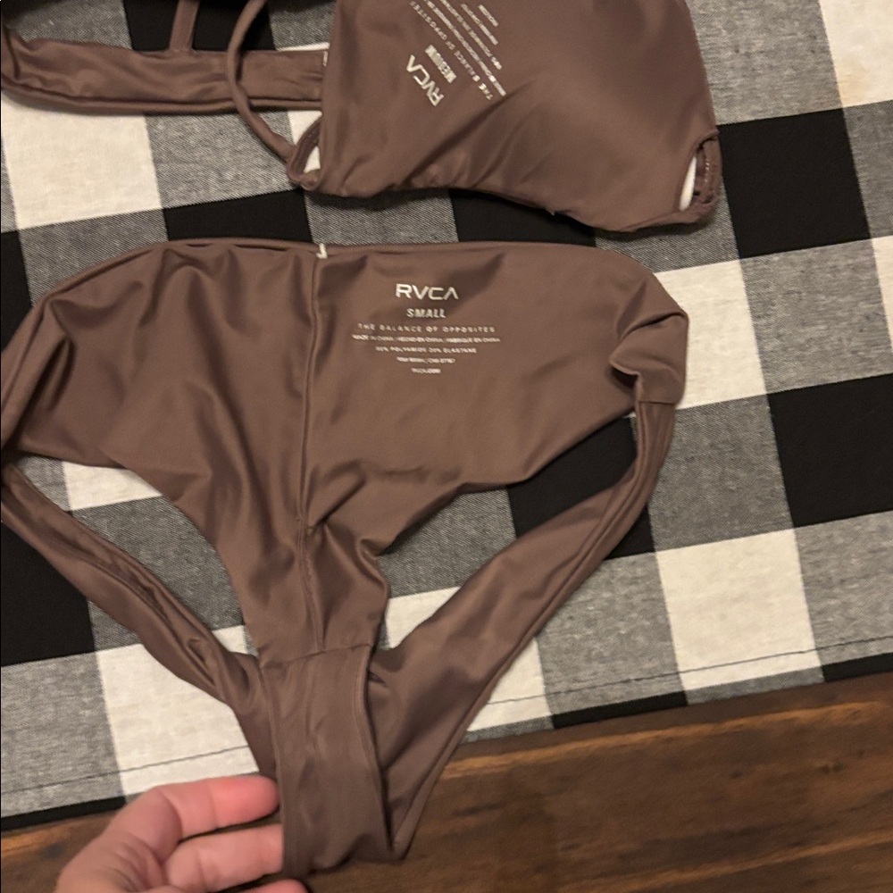 Rvca Brown Bikini Small Medium - image 3